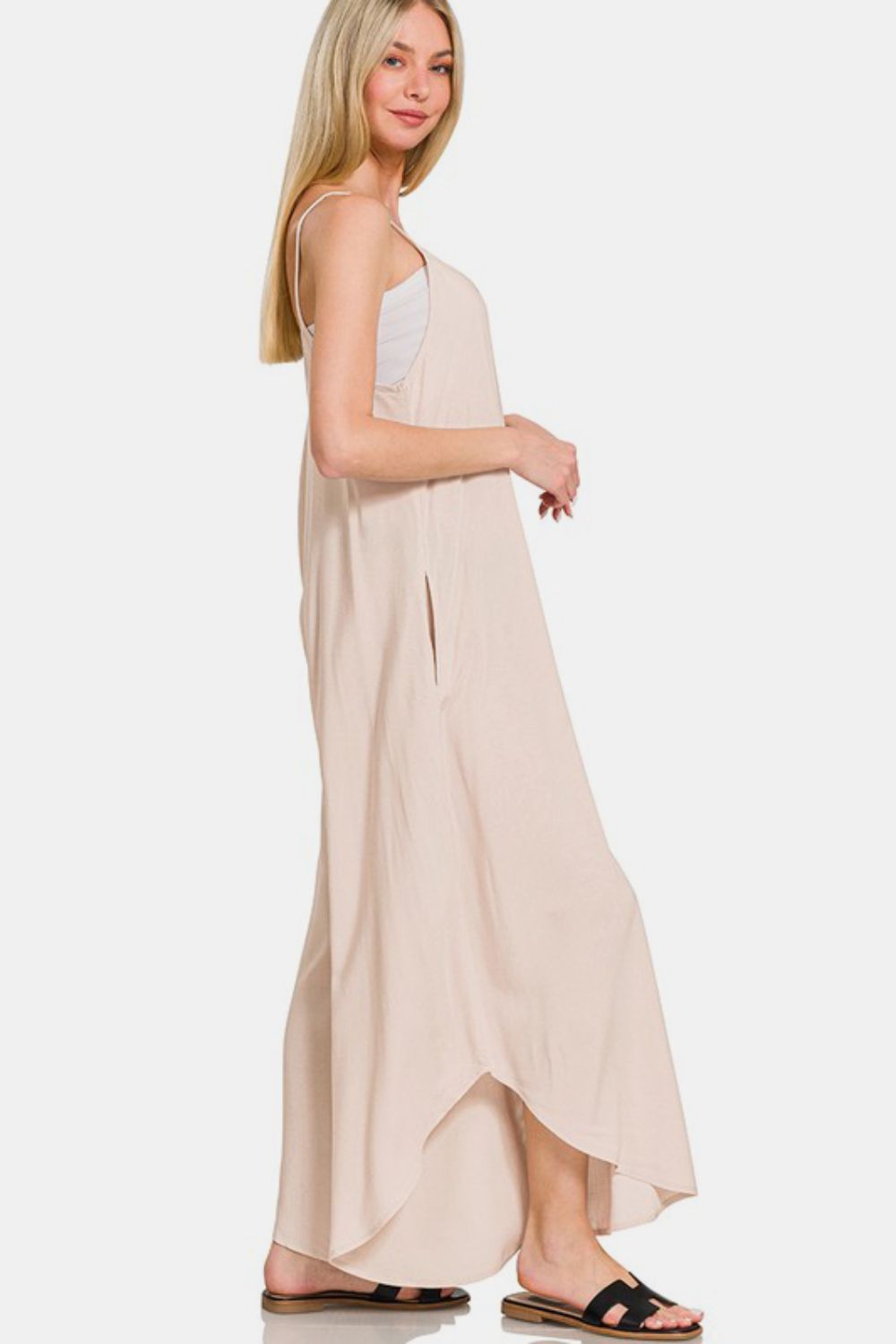 Zenana Overalls - Beige