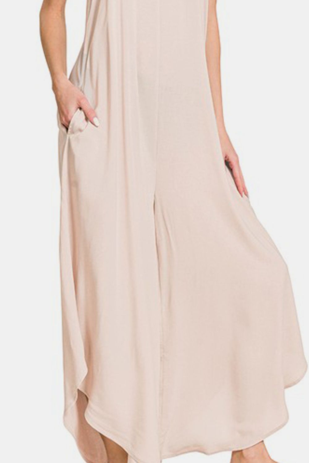 Zenana Overalls - Beige