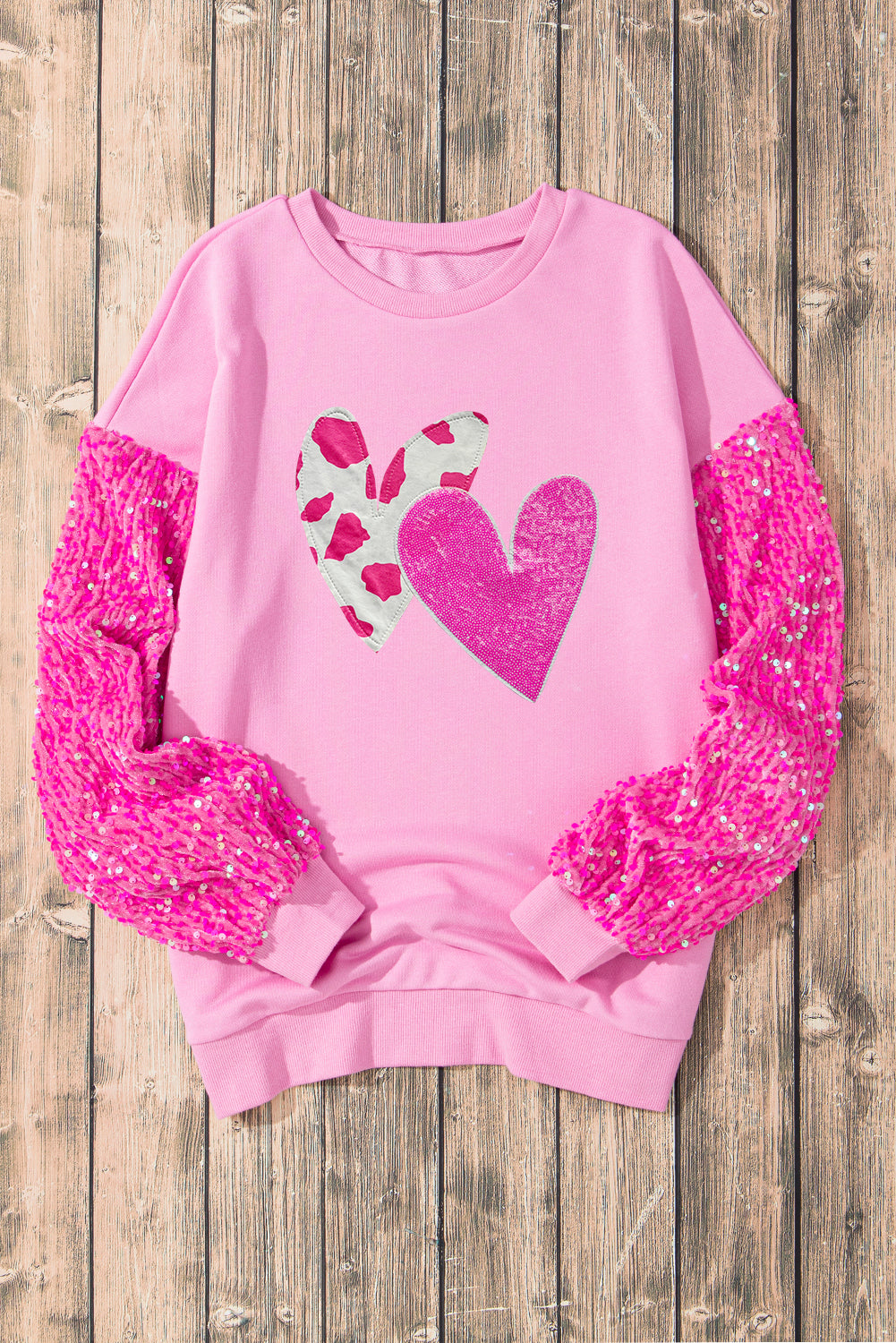 Sequin Heart - Long Sleeve