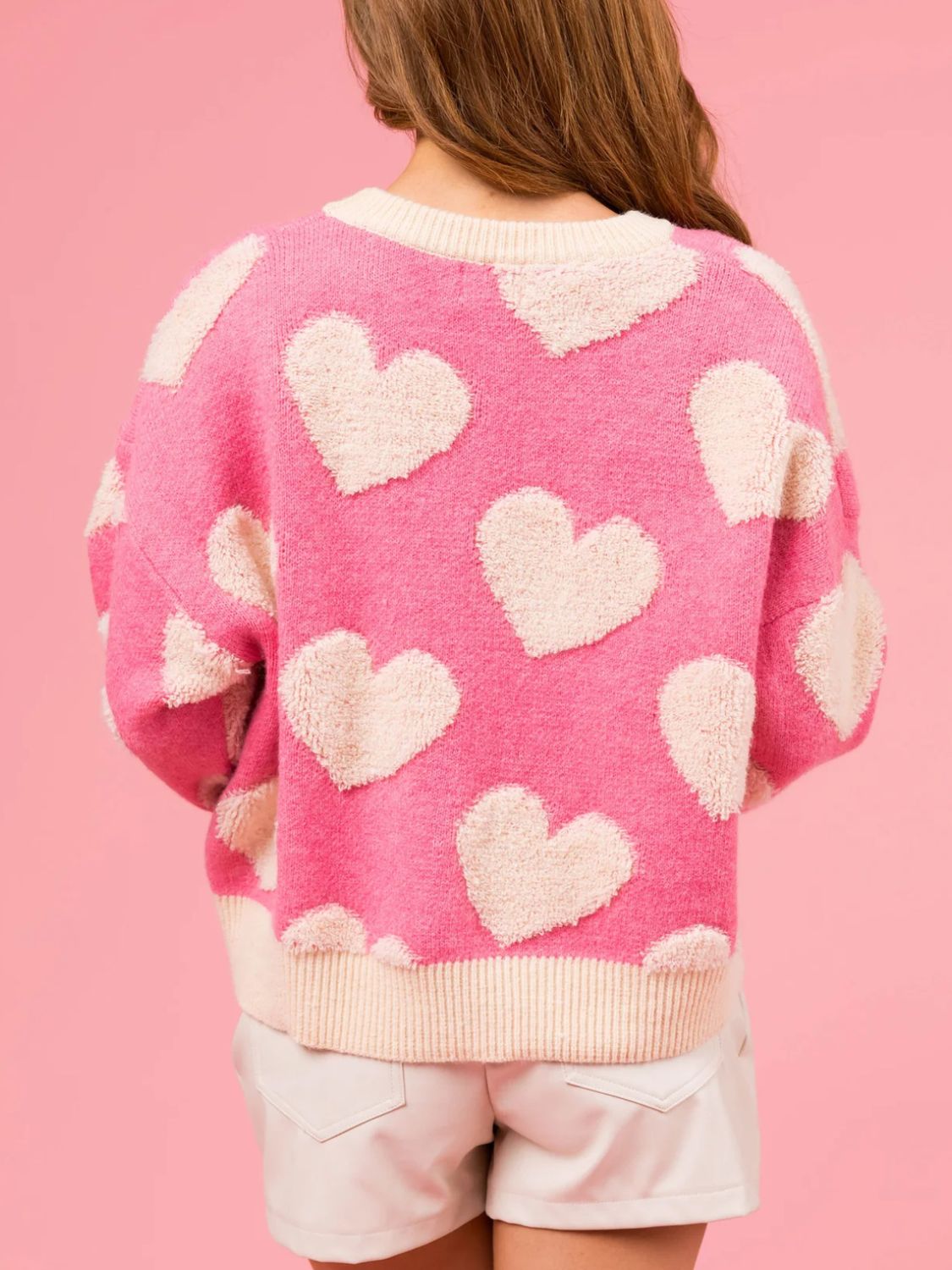 Fuzzy Hearts - Sweater