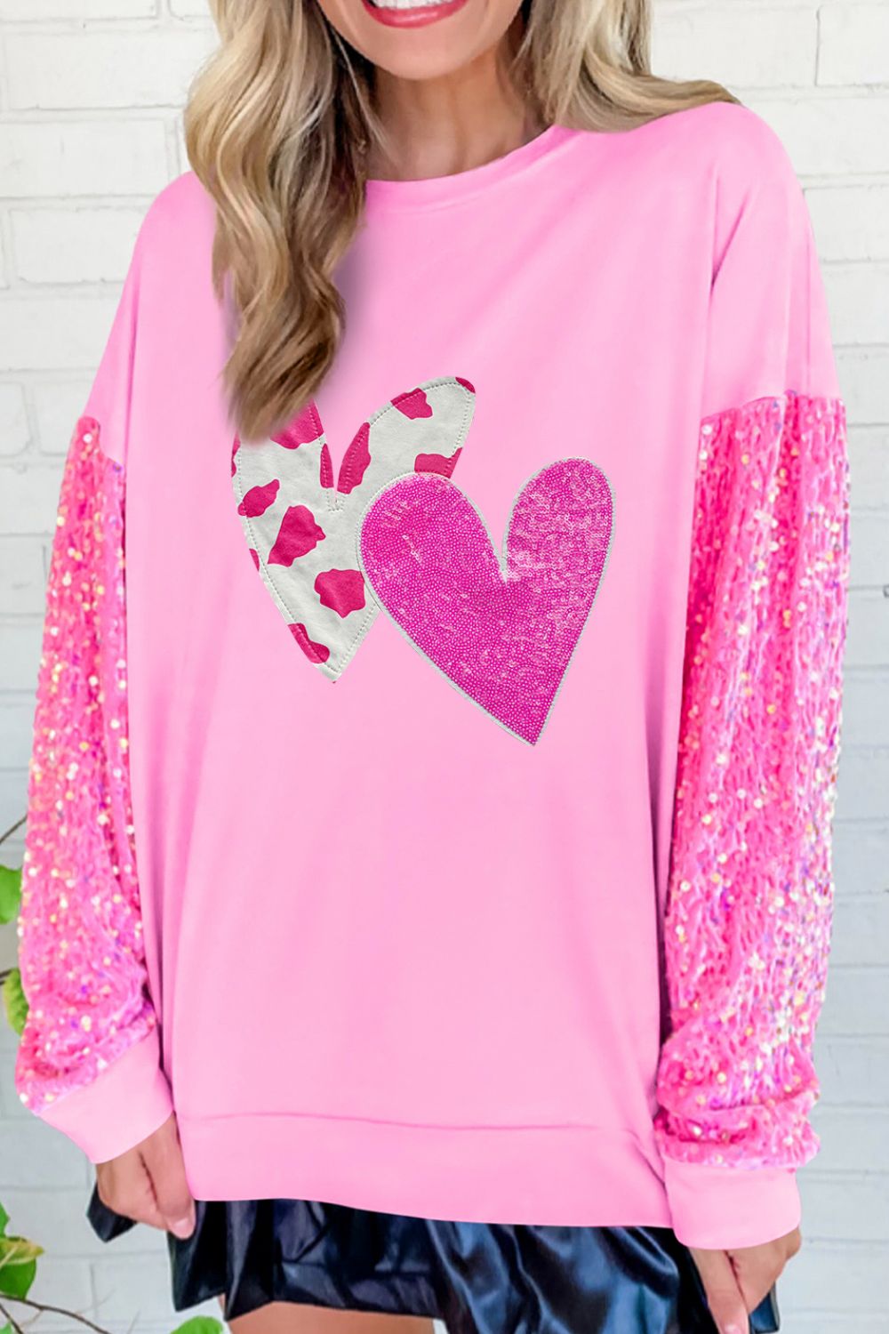 Sequin Heart - Long Sleeve