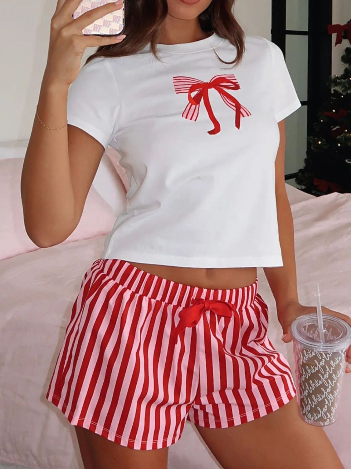 Bows and Stripes PJ - Two Piece